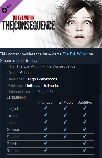 The Evil Within - The Consequence Steam - Click Image to Close